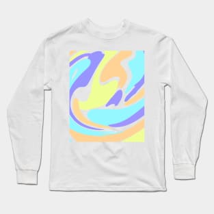 Colorful watercolor abstract texture art Long Sleeve T-Shirt